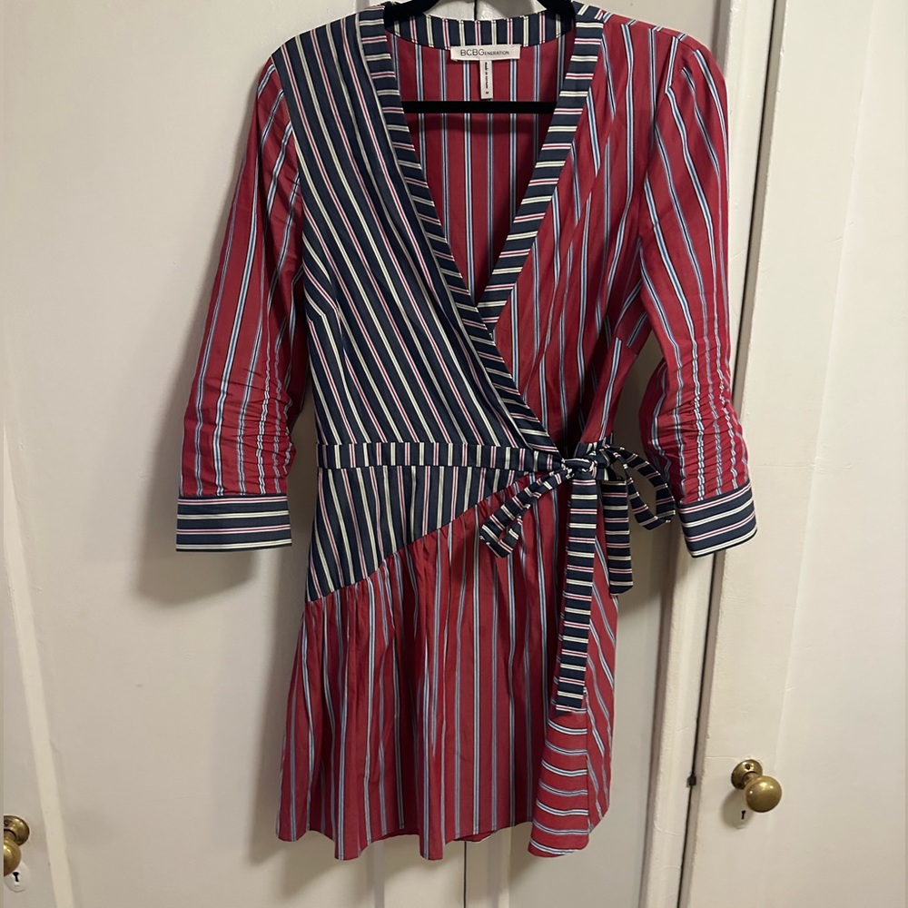 BCBGeneration Striped Blazer / Wrap Dress size M - Picture 8 of 9